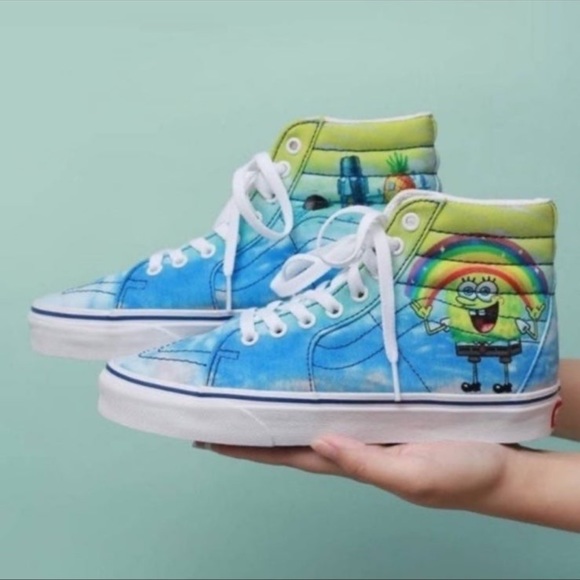 New Sk8 Hi Spongebob SquarePants Imaginaaation Shoes New Mens - Picture 4 of 6